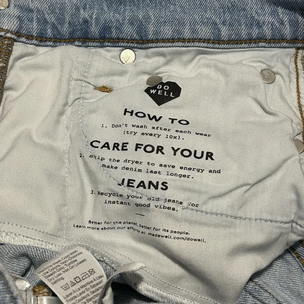 Madewell The Perfect Vintage Jean Size 25 High Rise Light Wash Tapered Leg - Picture 13 of 13